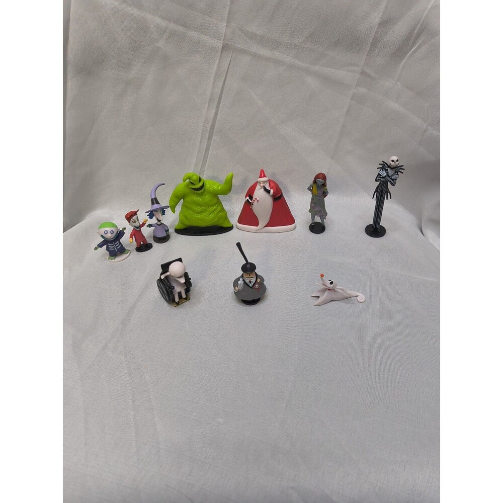 10 Nightmare Before Christmas Figure Play Set Disney PVC Toy Jack Oogie Boogie